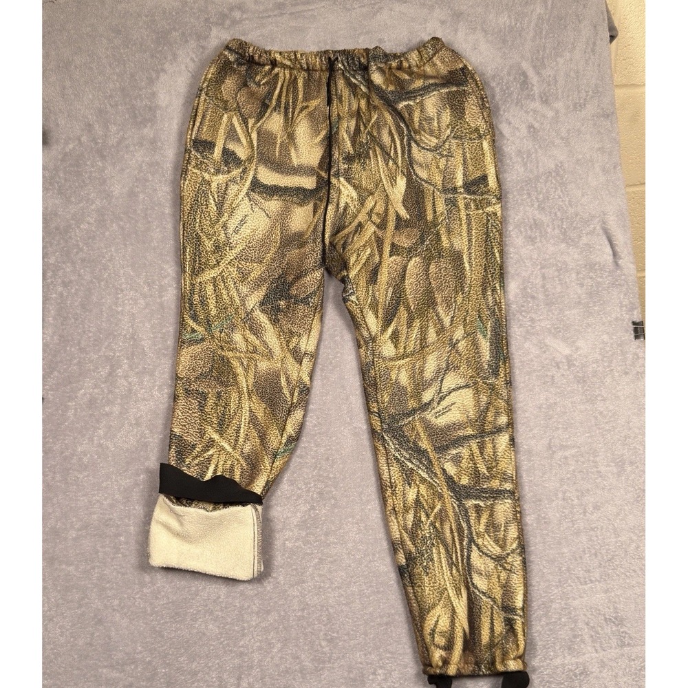 Vintage Herters Camouflage Hunting Pants Men Large 32X32 Deep Pile Fleece Lined